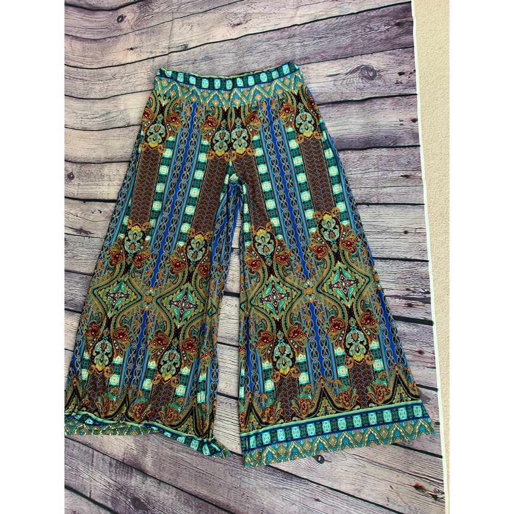Coco Bianco Printed Baggy Wide Leg Pants